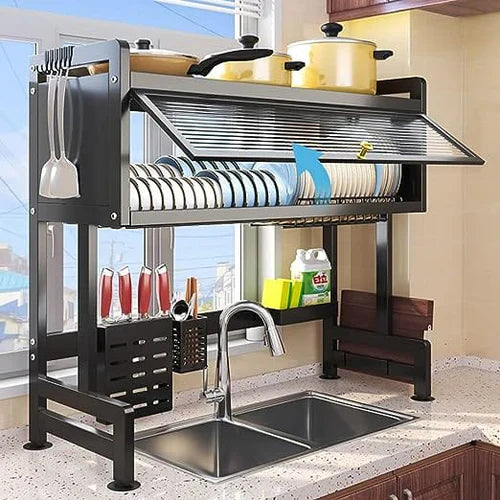 ESCURRIDOR DE PLATOS GRANDE EN ACERO INOXIDABLE | 50% DESCUENTO HOY